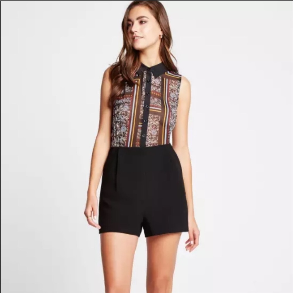 BCBGeneration Floral Scarf Print  Romper